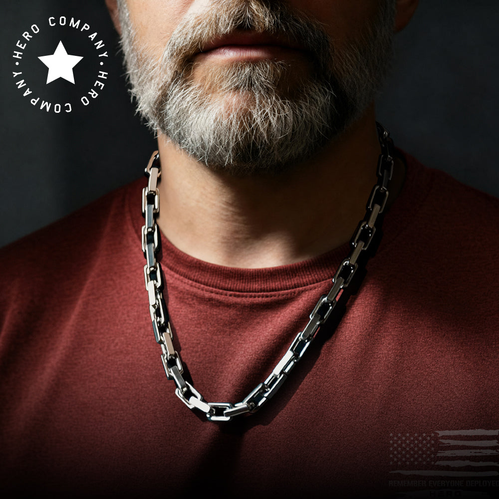 R.E.D. Remember Everyone Deployed Silver Necklace