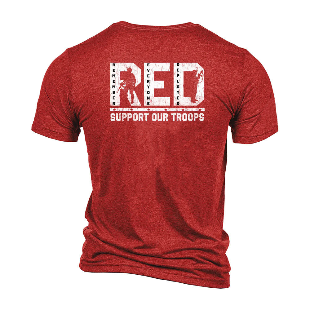 Hero Company Men's R.E.D. Support Our Troops - Helps Pair Veterans With A Service Dog or Shelter Dog