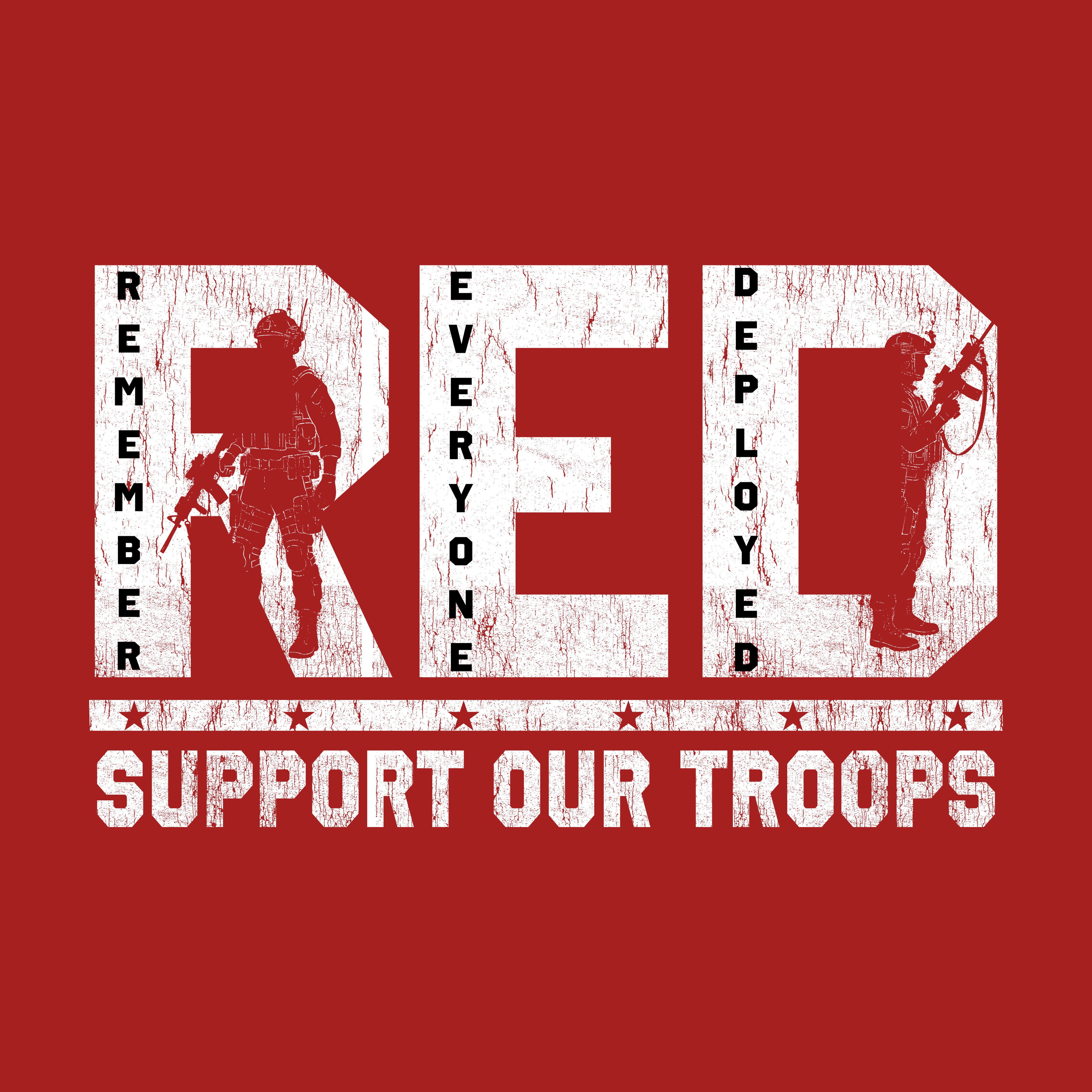 Hero Company Men's R.E.D. Support Our Troops - Helps Pair Veterans With A Service Dog or Shelter Dog