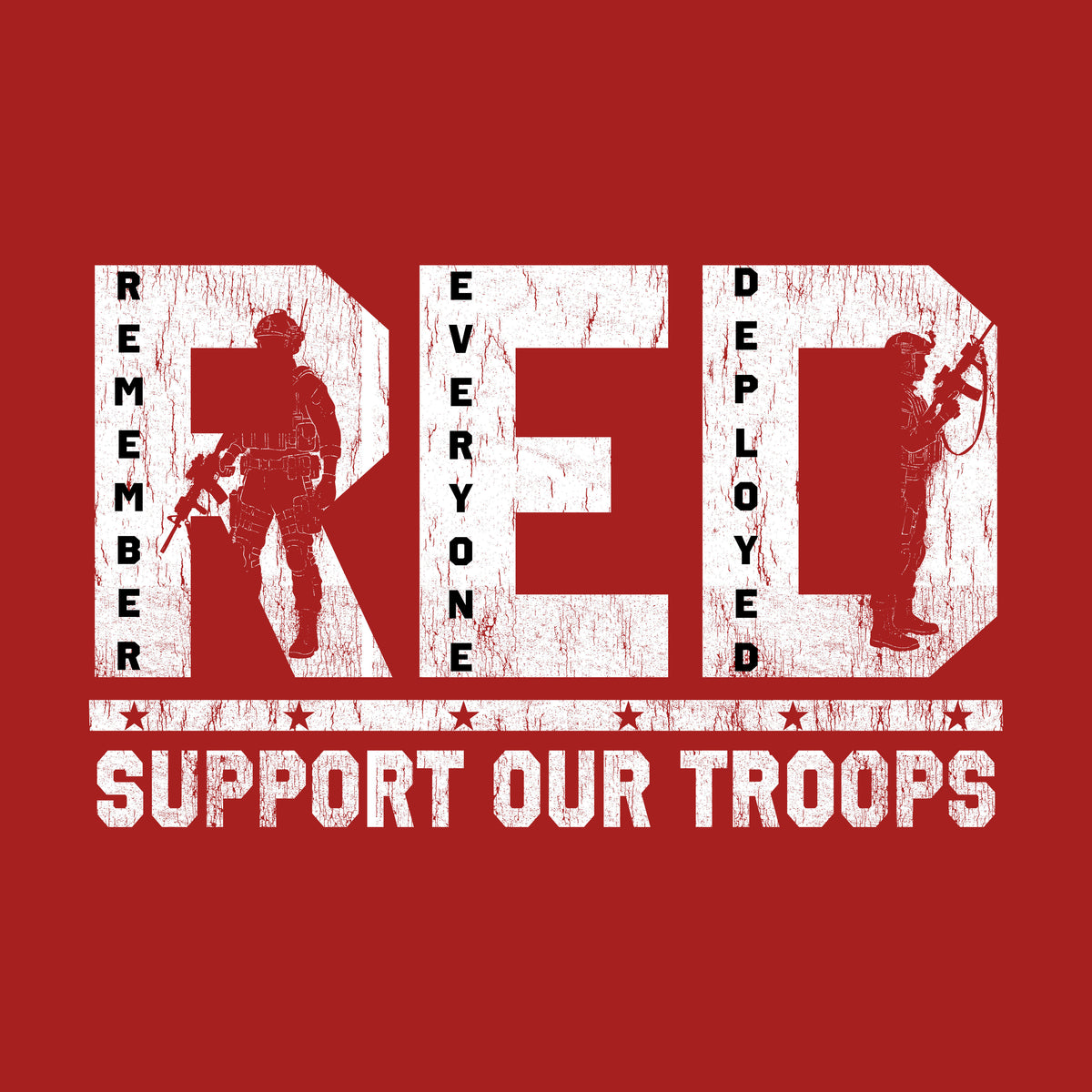 Hero Company Men's R.E.D. Support Our Troops - Helps Pair Veterans With A Service Dog or Shelter Dog