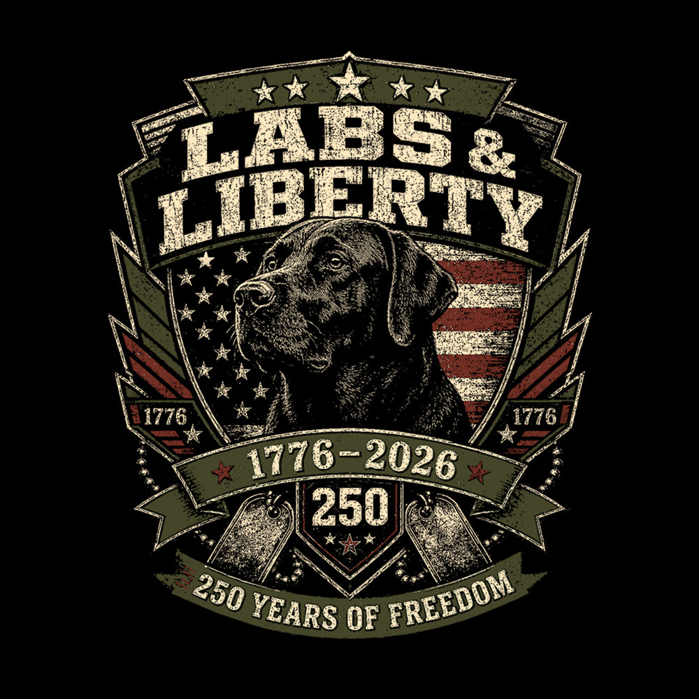 Labs &amp; Liberty Black Lab Black Tee