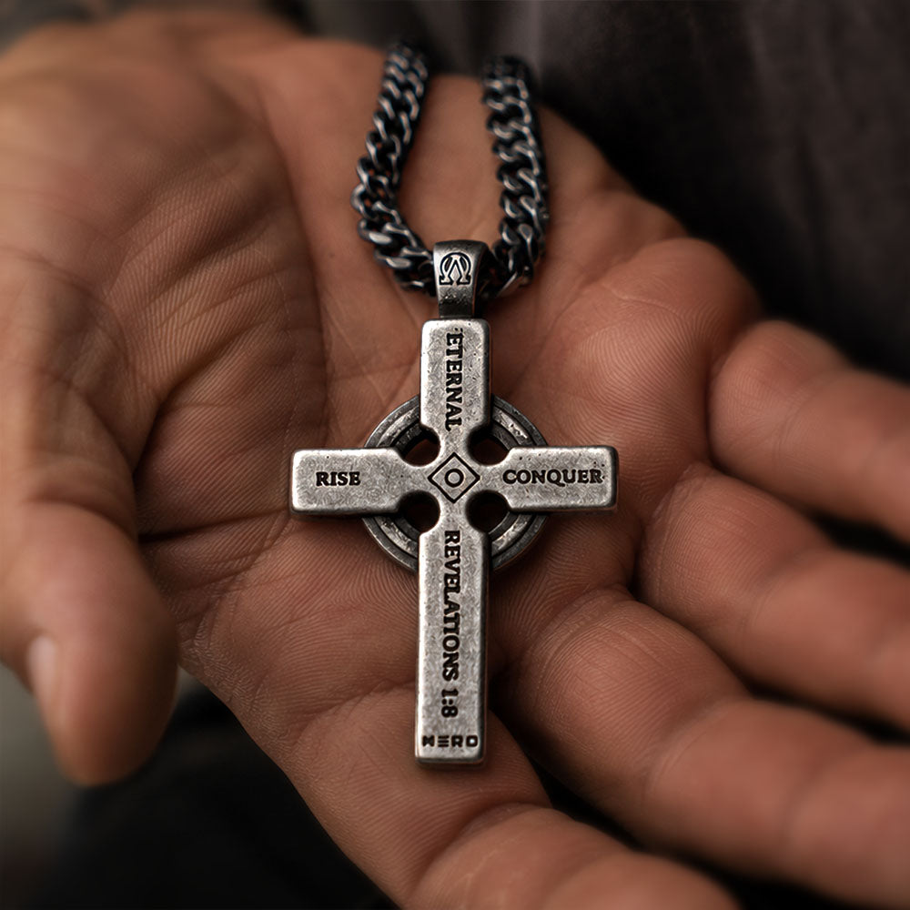Rise & Conquer Trinity Cross Necklace