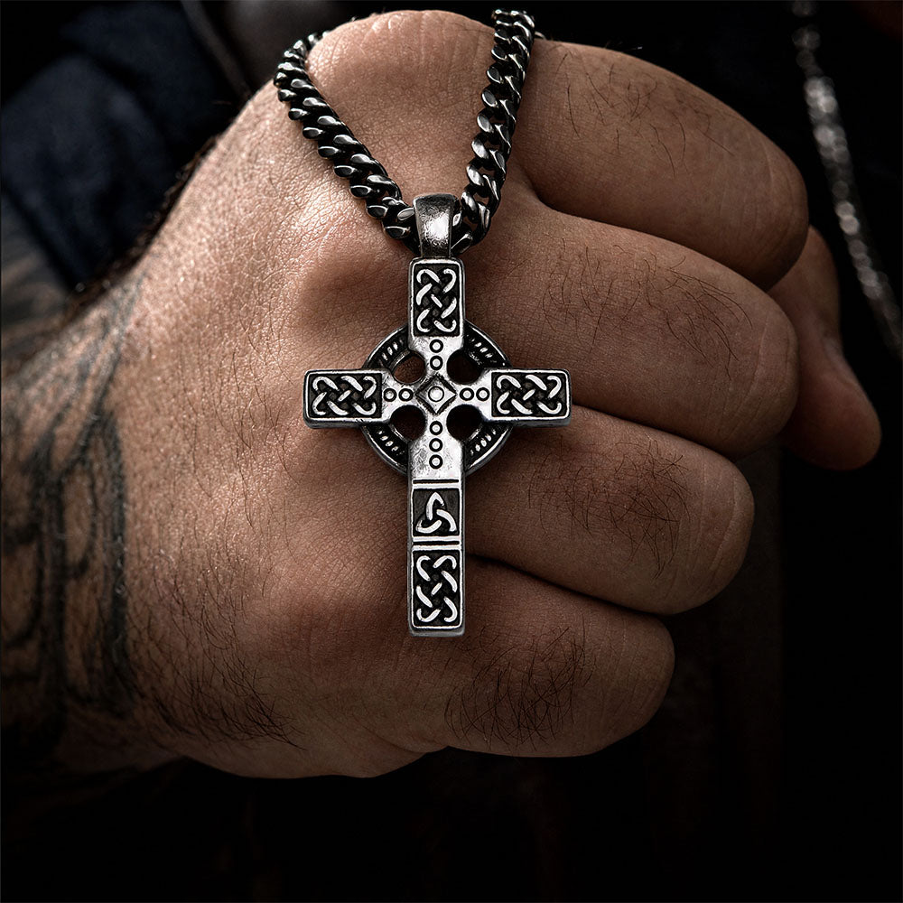 Rise & Conquer Trinity Cross Necklace