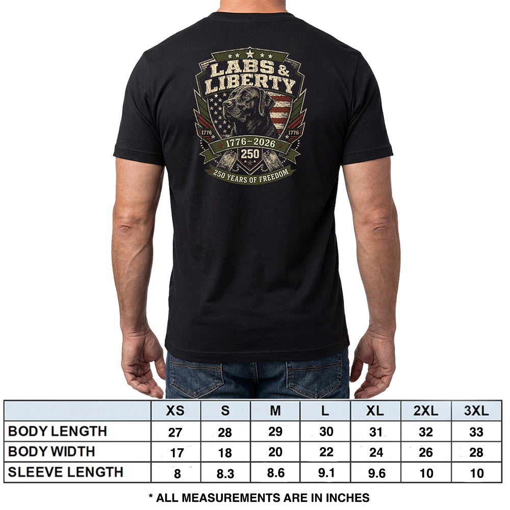 Labs & Liberty Black Lab Black Tee