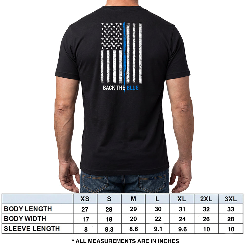 Back The Blue Black Tee