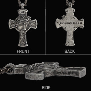 INRI Cross - Victory Over Sin & Death Necklace: Helps Pair Veterans With A Service Dog Or Shelter Dog