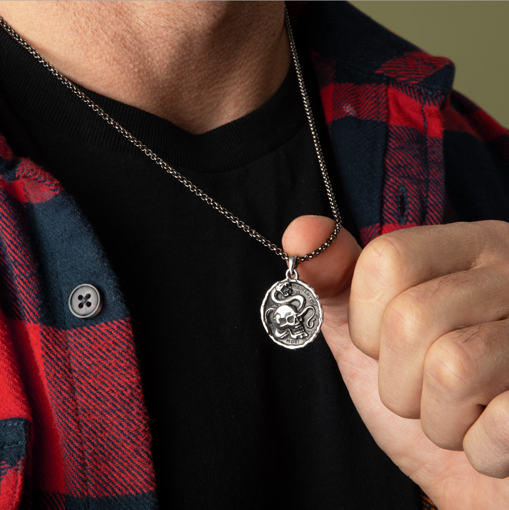 Memento Mori Talisman Necklace: Helps Pair Veterans With A Service Dog Or Shelter Dog