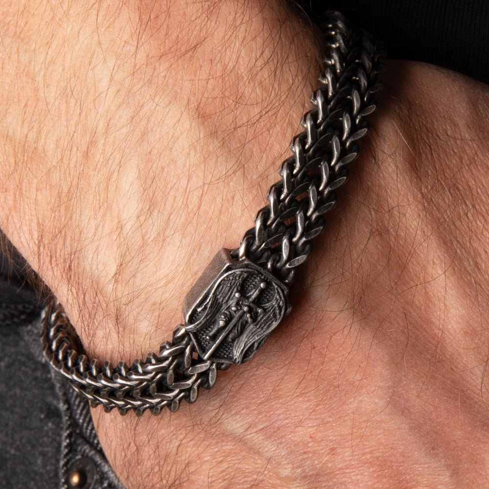 20% OFF Original Price! St. Michaels Bundle-  Men's Saint Michaels Tee and Bracelet: Helps Pair Veterans With A Service Dog or Shelter Dog