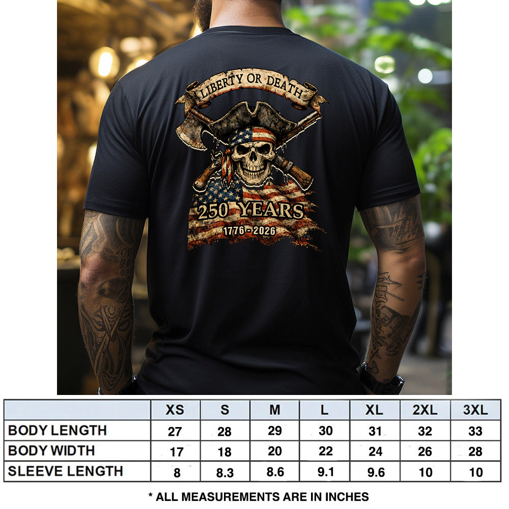 Hero Company Men's Liberty Or Death Black Tee - Helps Pair Veterans With A Service Dog or Shelter Dog