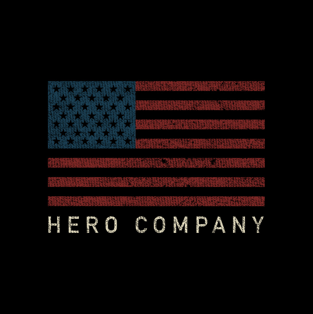 Hero Company Men's 1776 Never Surrender Black Tee - Helps Pair Veterans With A Service Dog or Shelter Dog
