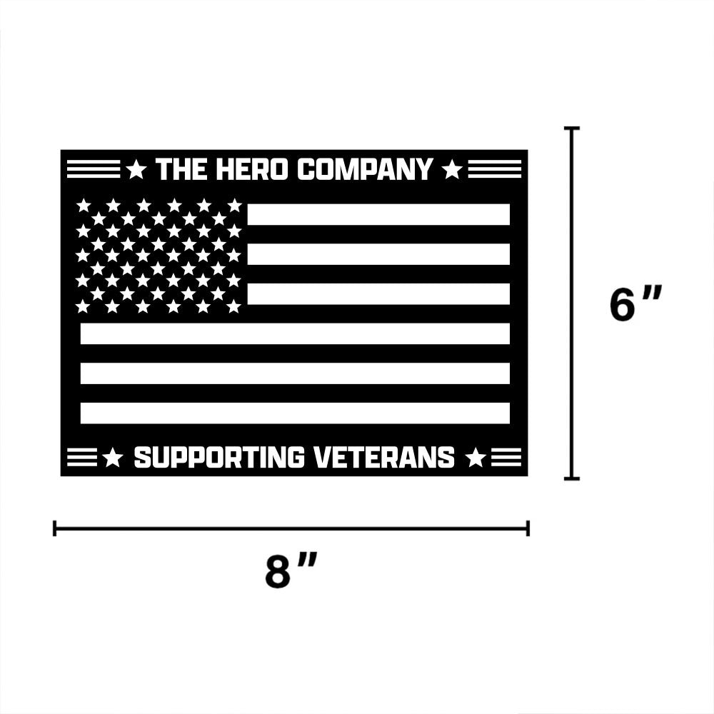 FREE Supporting Veterans American Flag Cut Out Car/Truck Magnet with Purchase of Never Surrender - Defenders of Freedom Bracelet