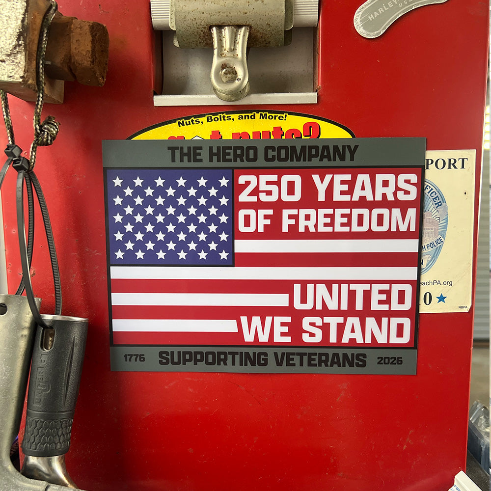 Limited Time Offer- 250 Years Of Freedom Flag- United We Stand Car Magnet