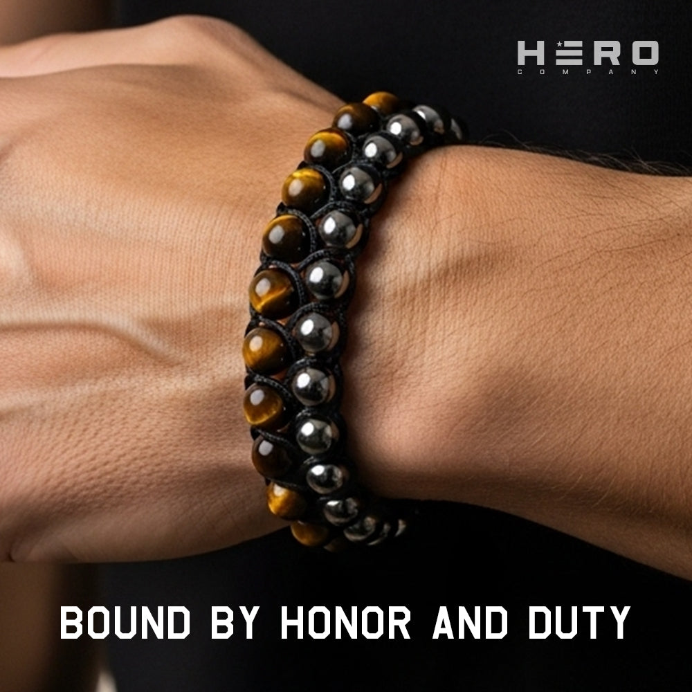 Guardian Tiger's Eye Titanium Magnetic Bracelet: Helps Pair Veterans With A Service Dog Or Shelter Dog