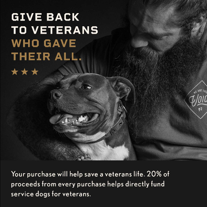 Hero Company Men's Heroes Rise Through Sacrifice Black Tee - Helps Pair Veterans With A Service Dog or Shelter Dog