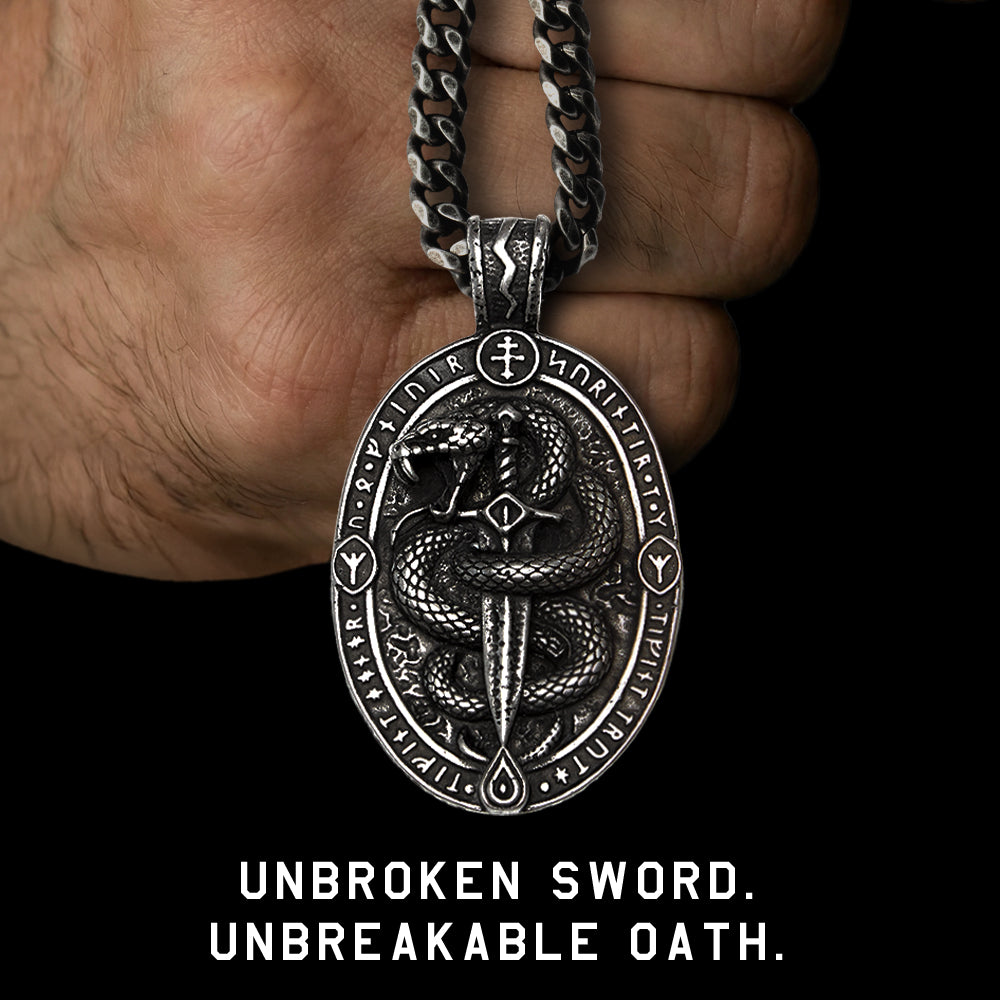 The Serpent Slayer’s Oath Necklace