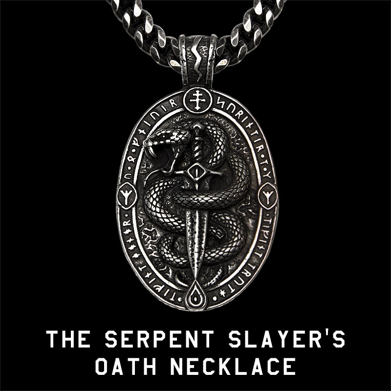 The Serpent Slayer’s Oath Necklace