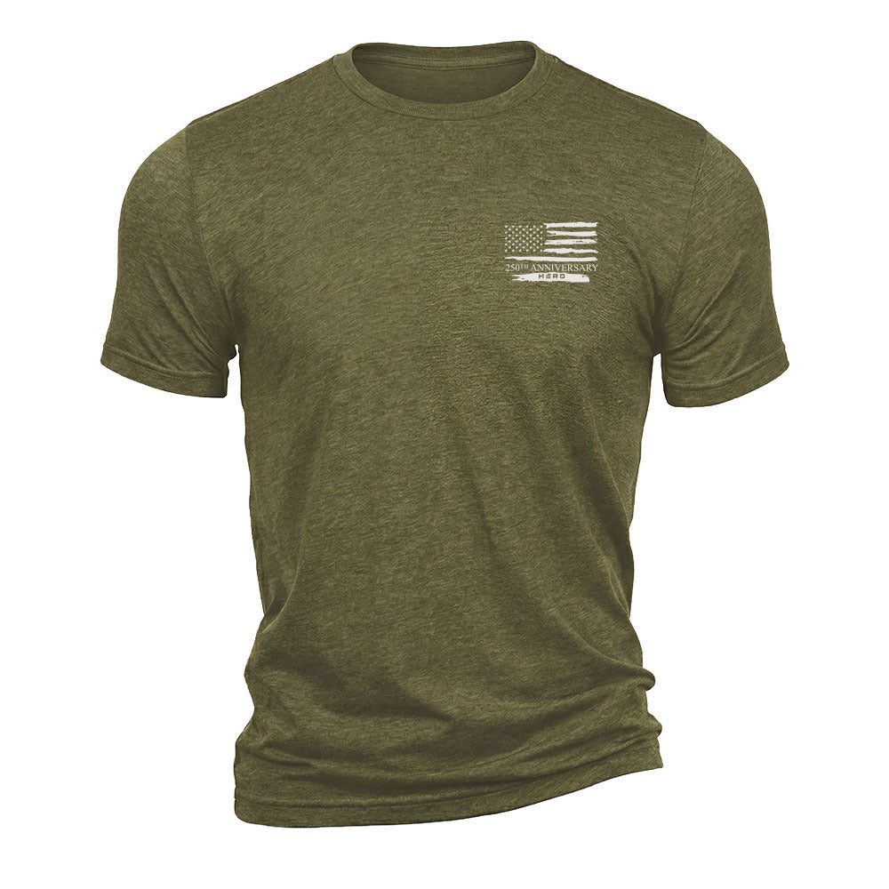 USA 250th Anniversary- USA 250 Years United We Stand Tee Army Green
