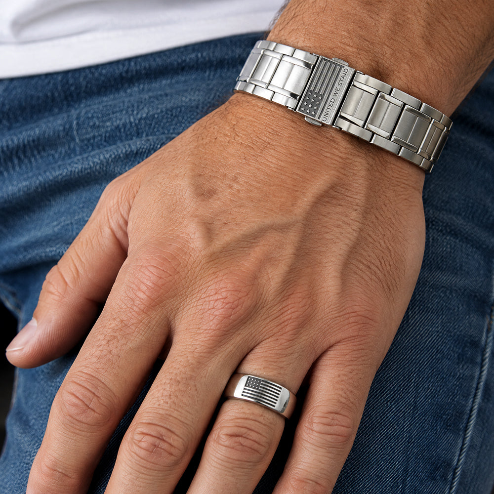 United We Stand Magnetic Bracelet and Ring Set
