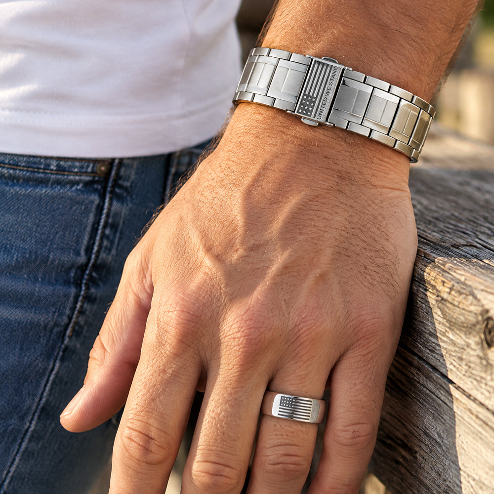 United We Stand Magnetic Bracelet and Ring Set