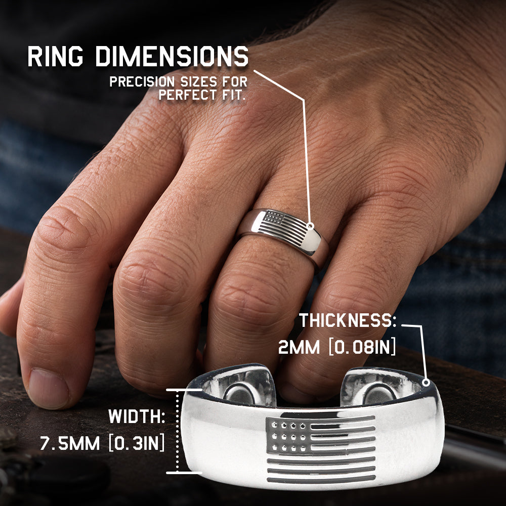United We Stand Magnetic Bracelet and Ring Set