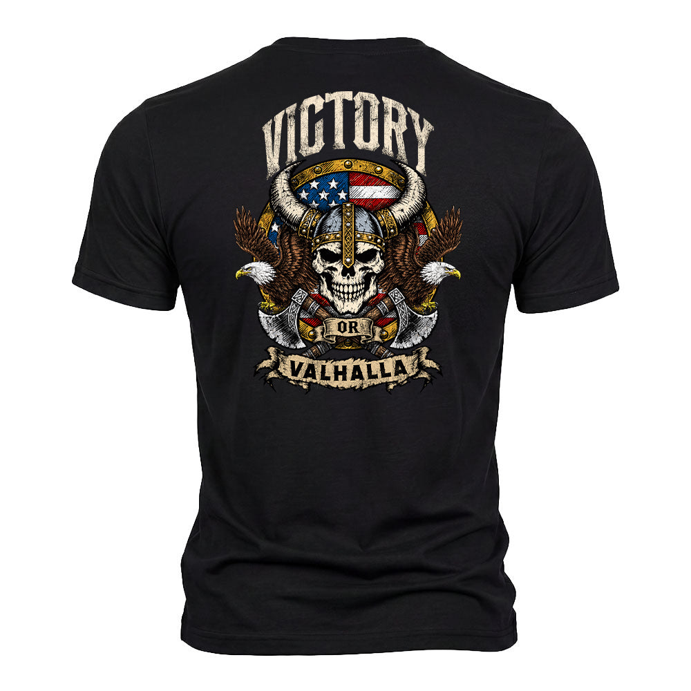 Victory Or Valhalla Black Tee