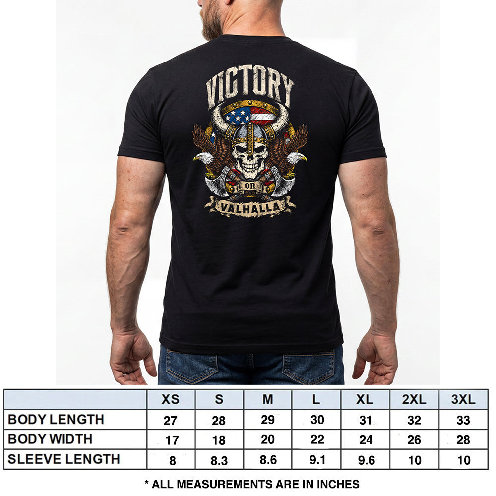 Victory Or Valhalla Black Tee
