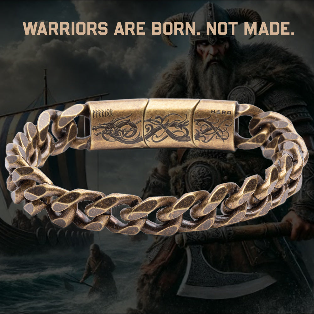 Viking Courage Cuban Link Bracelet: Helps Pair Veterans With A Service Dog Or Shelter Dog