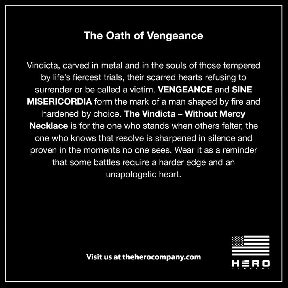 Vindicta Vengeance Without Mercy Necklace: Helps Pair Veterans With A Service Dog Or Shelter Dog