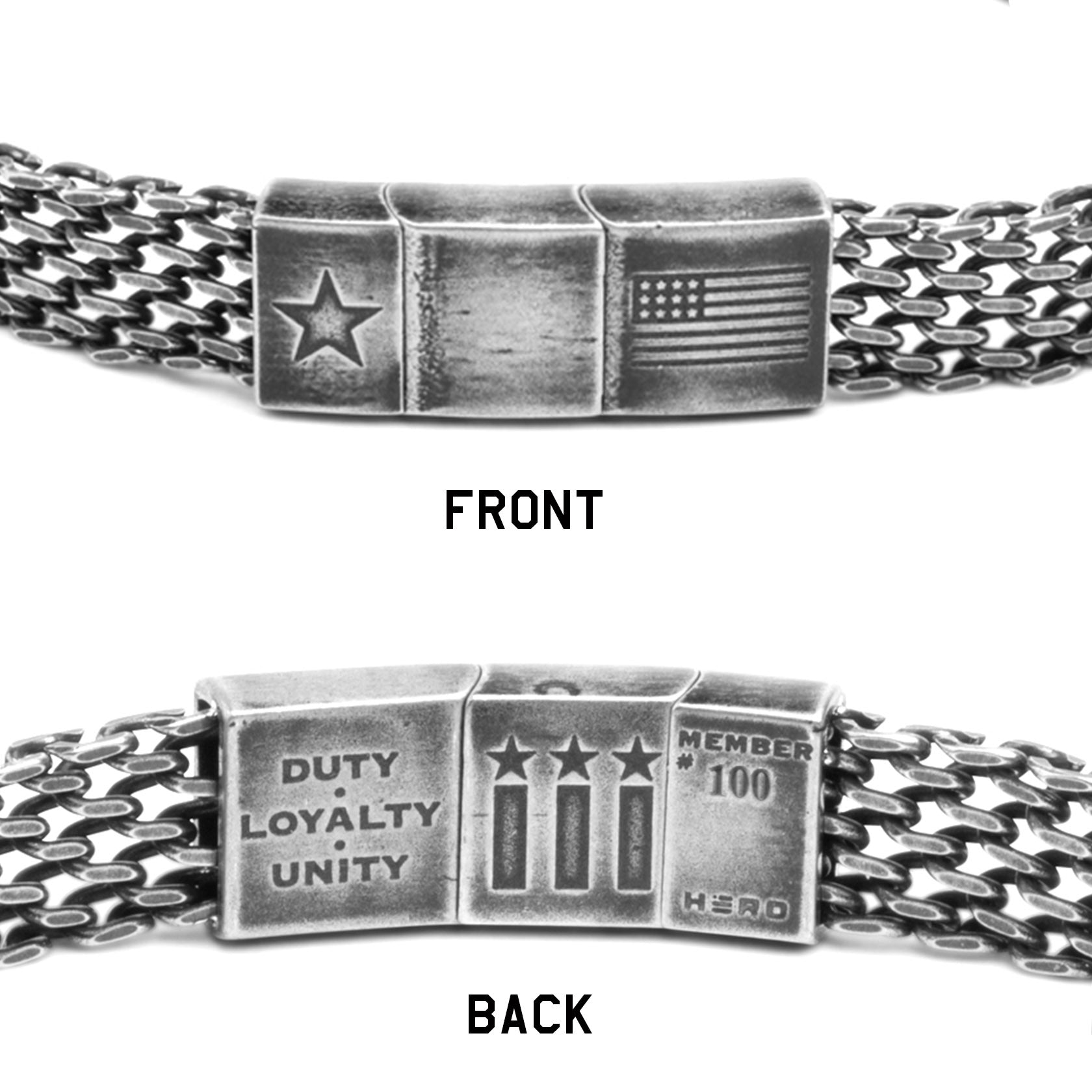 Additional 1/2" Length Extender Link for VIP Duty Loyalty Unity Bracelet