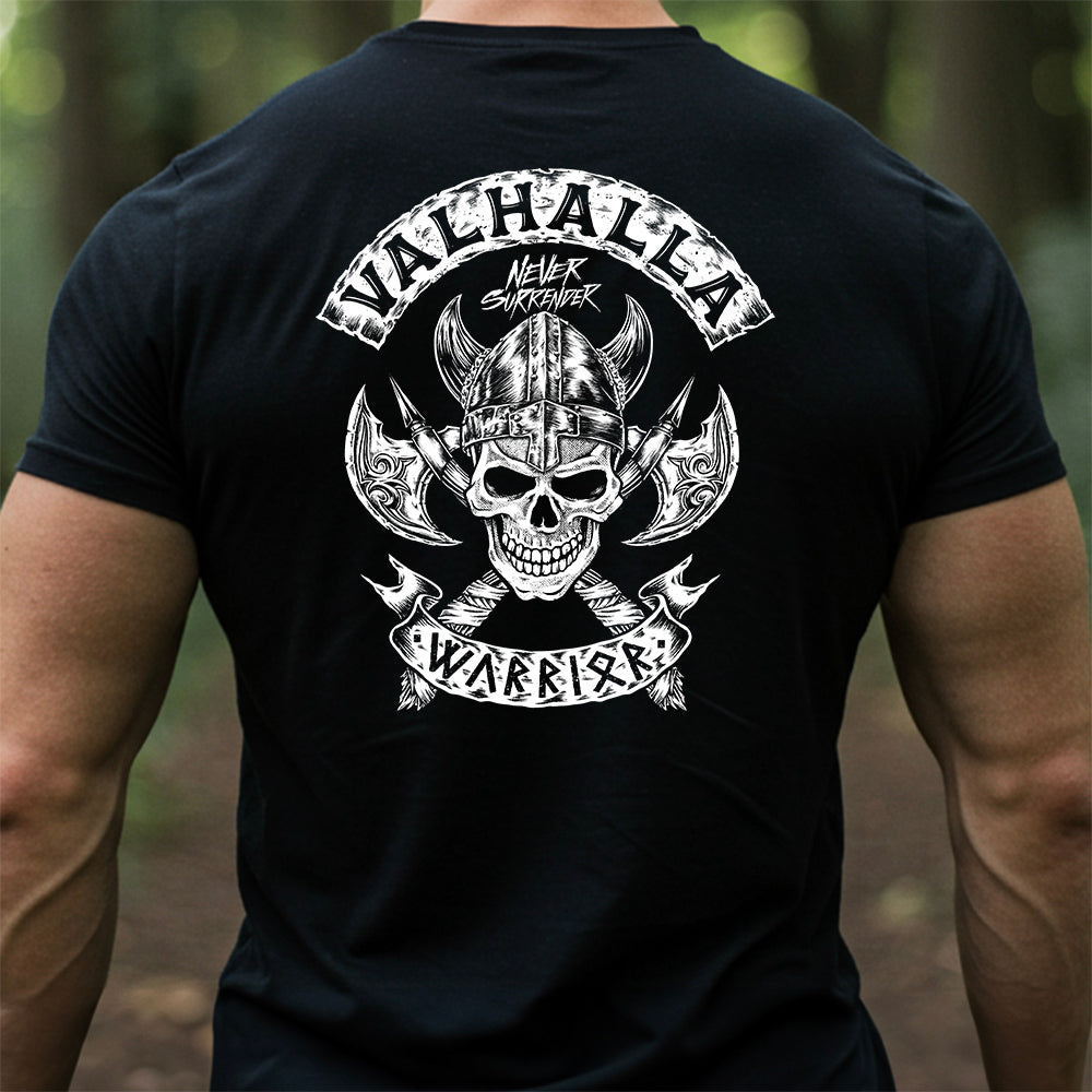 Hero Company Men's The Valhalla Warrior Black Tee - Helps Pair Veterans With A Service Dog or Shelter Dog