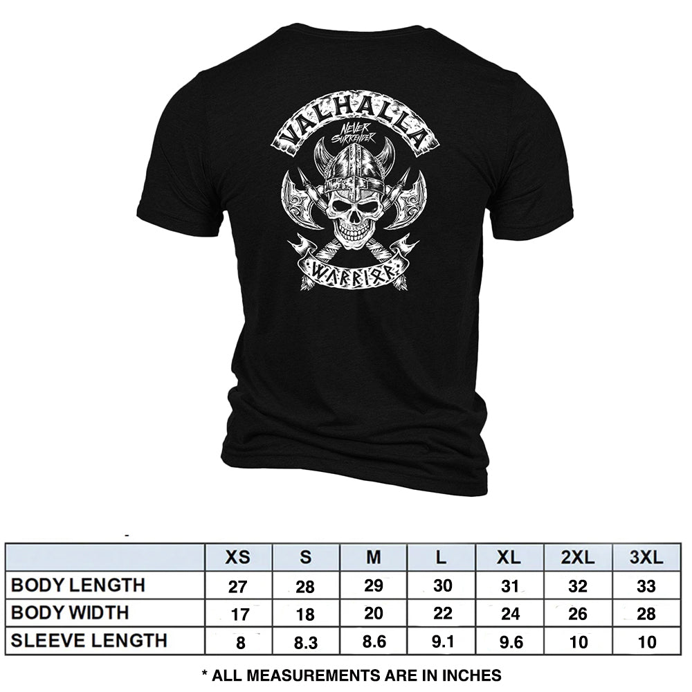 Hero Company Men's The Valhalla Warrior Black Tee - Helps Pair Veterans With A Service Dog or Shelter Dog