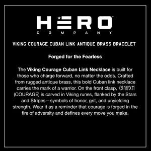 Viking Courage Cuban Link Necklace: Helps Pair Veterans With A Service Dog Or Shelter Dog