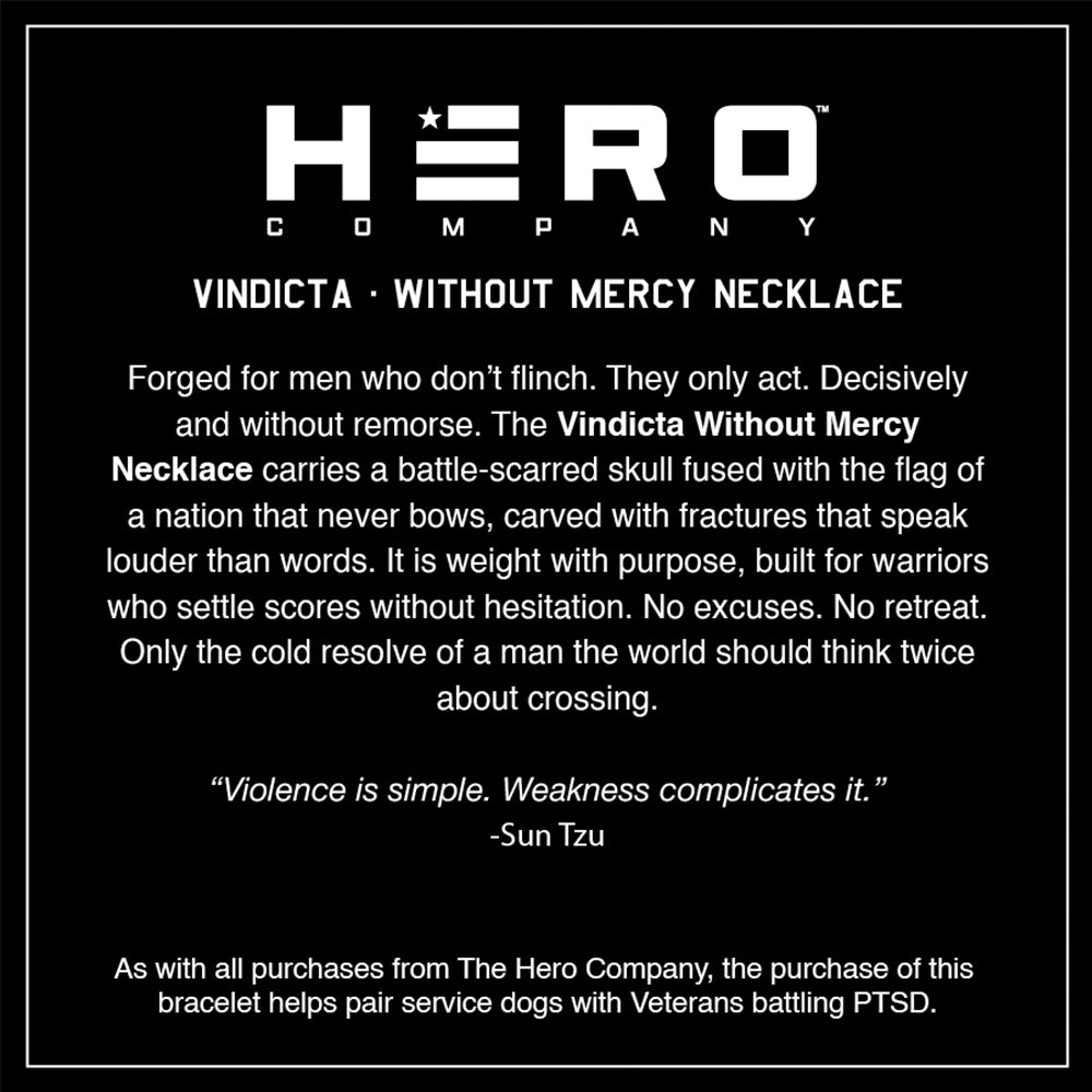 Vindicta Vengeance Without Mercy Necklace: Helps Pair Veterans With A Service Dog Or Shelter Dog