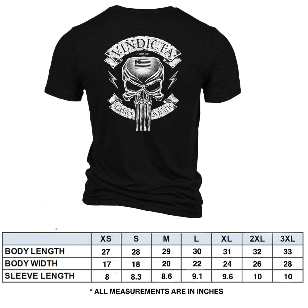 Hero Company Men's Vindicta Black Tee - Helps Pair Veterans With A Service Dog or Shelter Dog