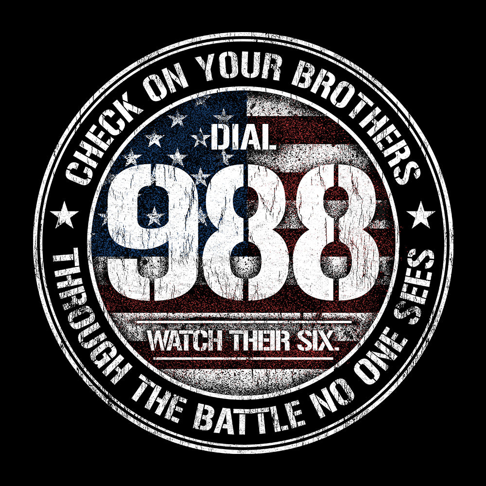 Check On Your Brothers Black Tee