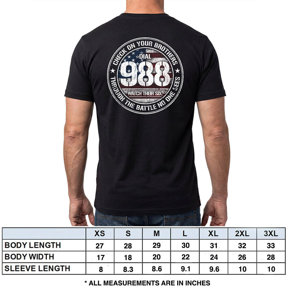 Check On Your Brothers Black Tee