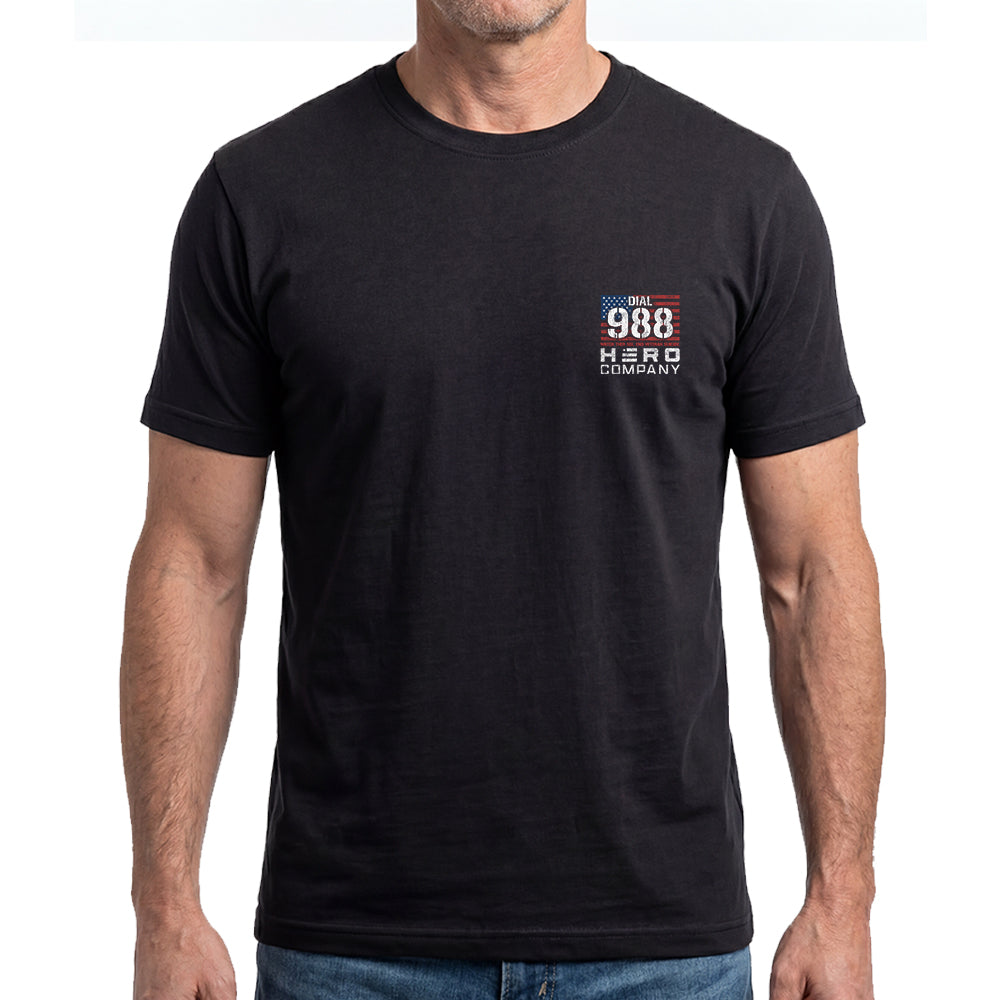 Check On Your Brothers Black Tee
