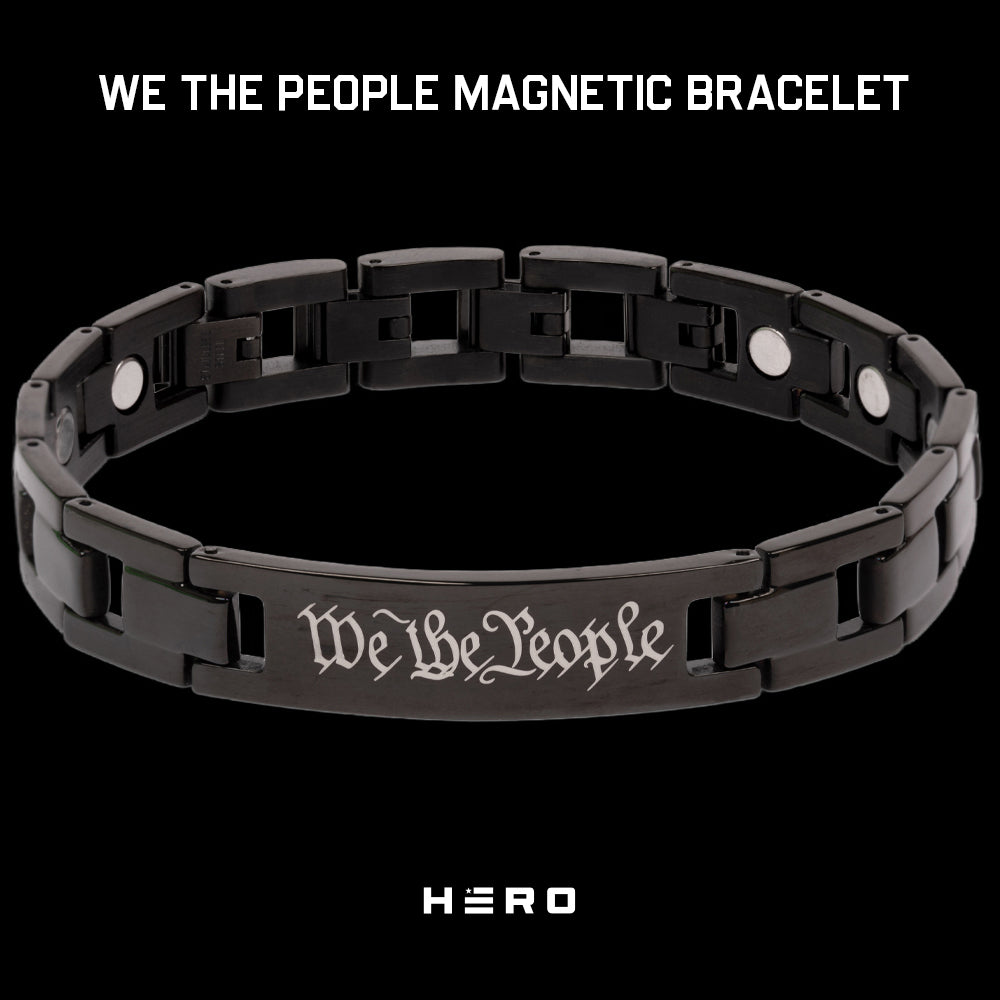 We The People Magnetic Black Bracelet: Helps Pair Veterans With A Service Dog Or Shelter Dog