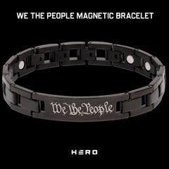 CLEMITRA athlete 健康アクセサリー 黒 We The People Magnetic Black Bracelet: Helps Pair Veterans With A