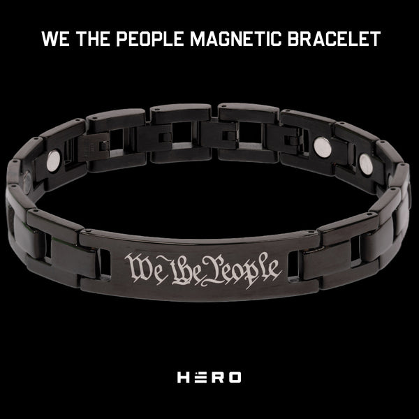 We The People Magnetic Black Bracelet: Helps Pair Veterans With A