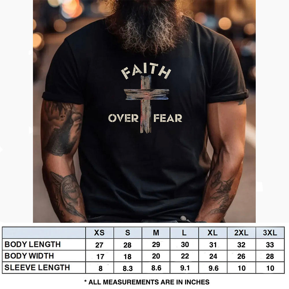 Hero Company Men's Faith Over Fear Black Tee - Helps Pair Veterans With A Service Dog or Shelter Dog