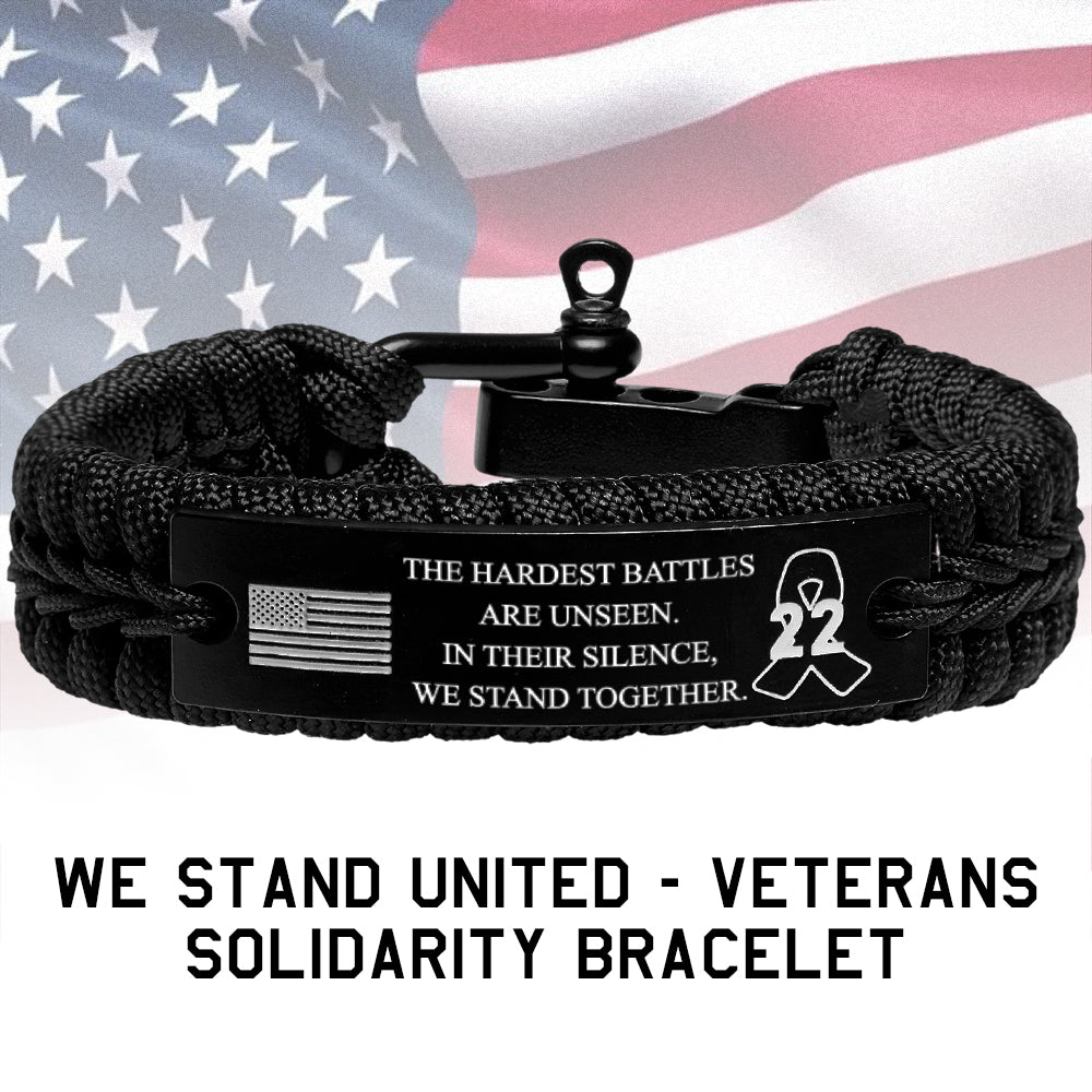 WE STAND UNITED - Veterans Solidarity Paracord Bracelet