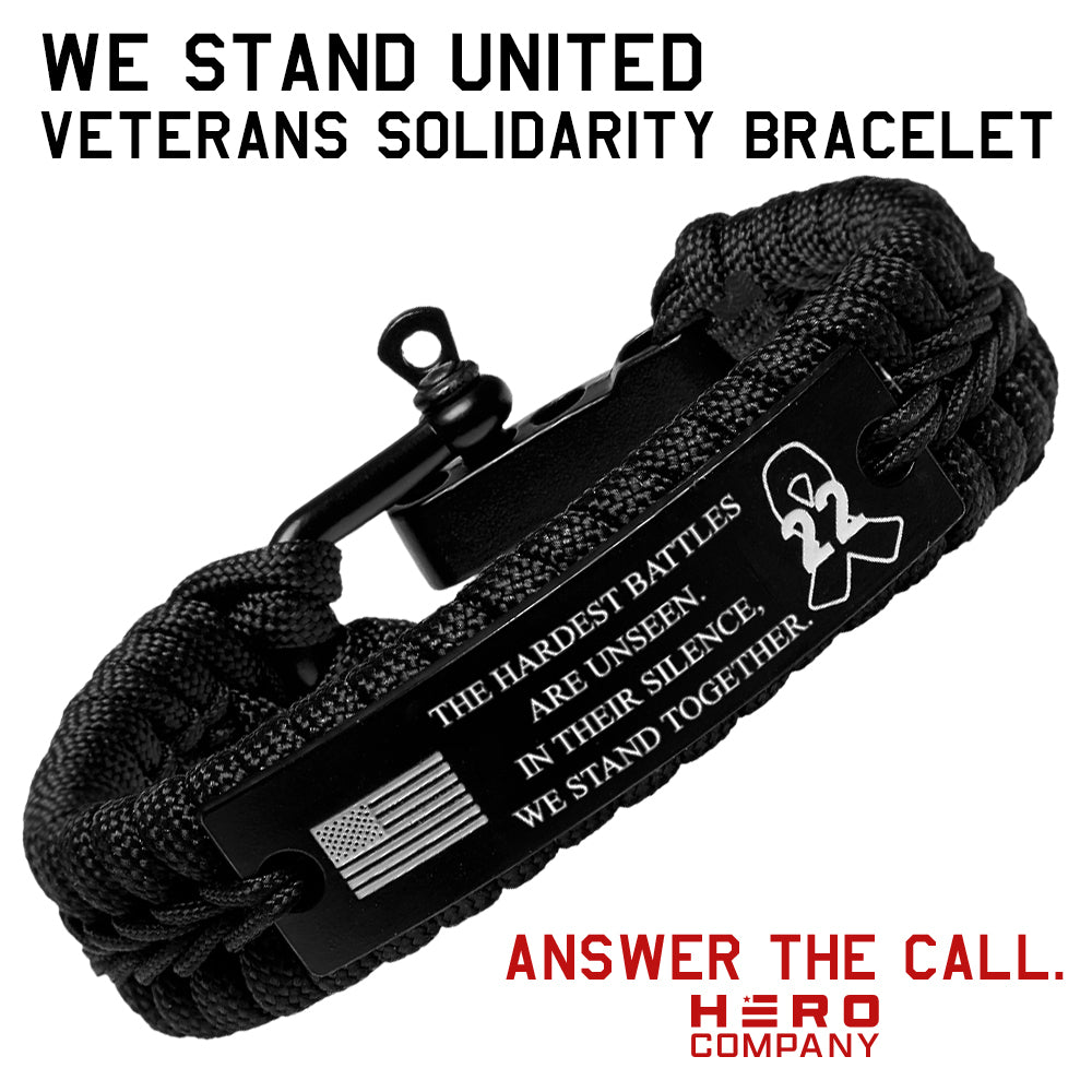 WE STAND UNITED - Veterans Solidarity Paracord Bracelet