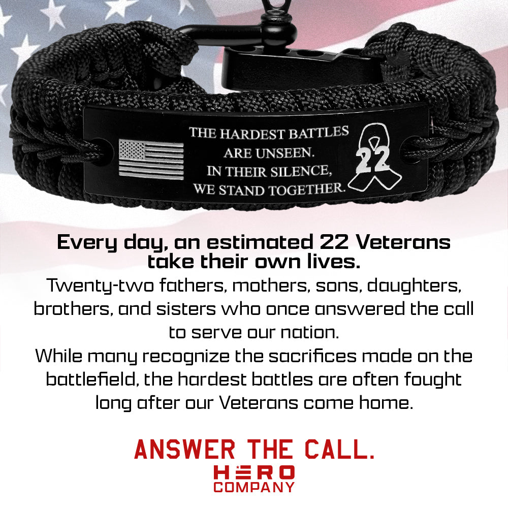 WE STAND UNITED - Veterans Solidarity Paracord Bracelet