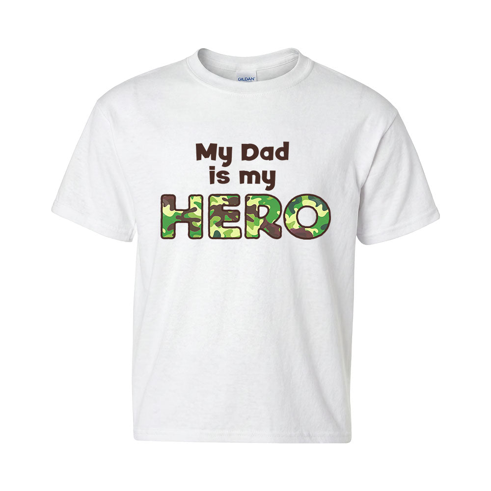 Hero Company Youth My Dad Is My Hero White Tee