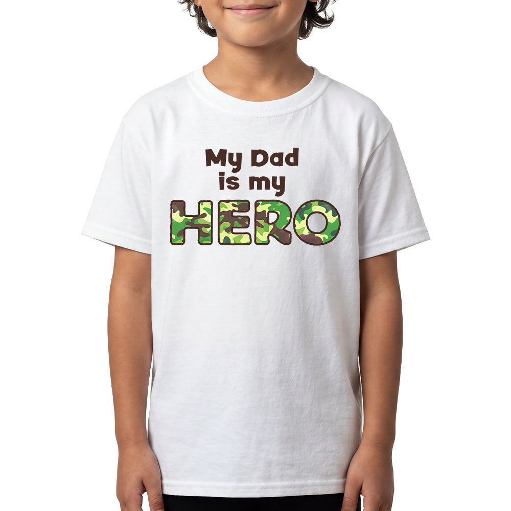 Hero Company Youth My Dad Is My Hero White Tee