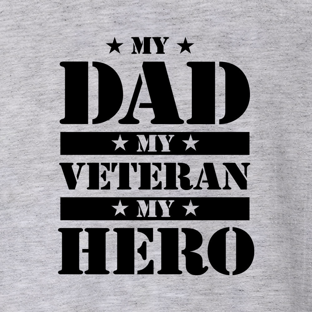 Hero Company Youth My Dad My Vet My Hero Grey Tee
