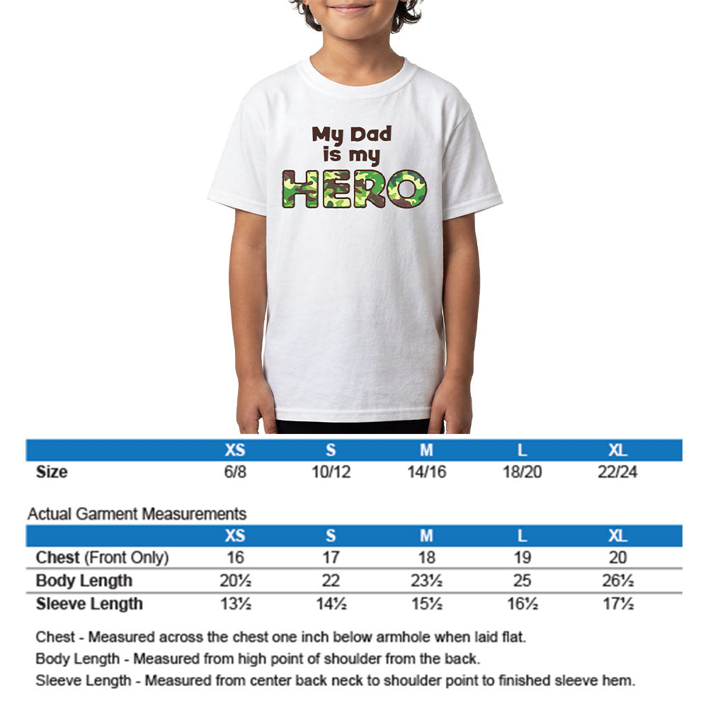 Hero Company Youth My Dad Is My Hero White Tee