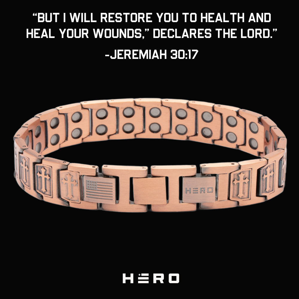 Templar Cross Copper Magnetic Bracelet: Helps Pair Veterans With A Service Dog Or Shelter Dog