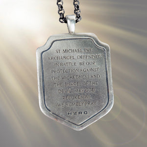 Special Offer! - St. Michael Sterling Silver Medallion Necklace - Helps Pair Veterans With A Service Dog Or Shelter Dog